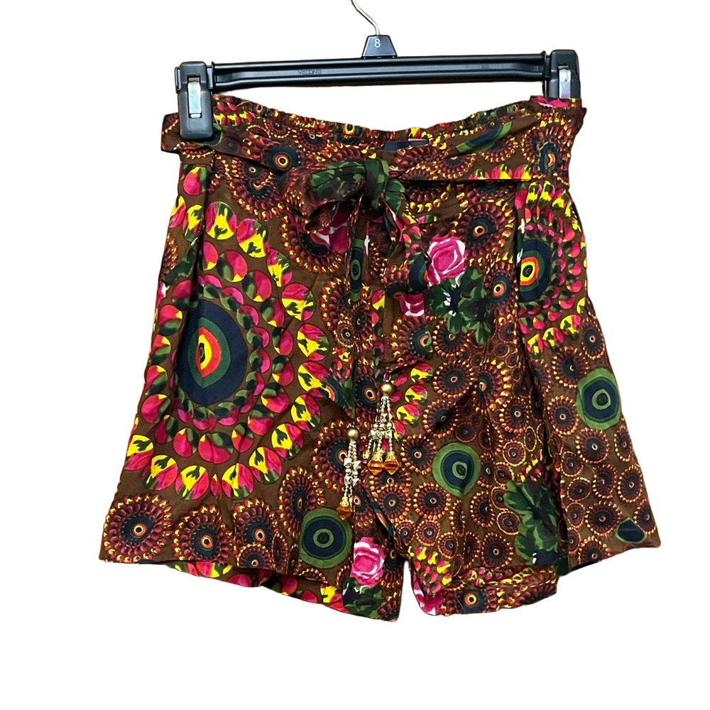 🆕 Junglee Colorful Patterned Shorts with‎ decorative belt